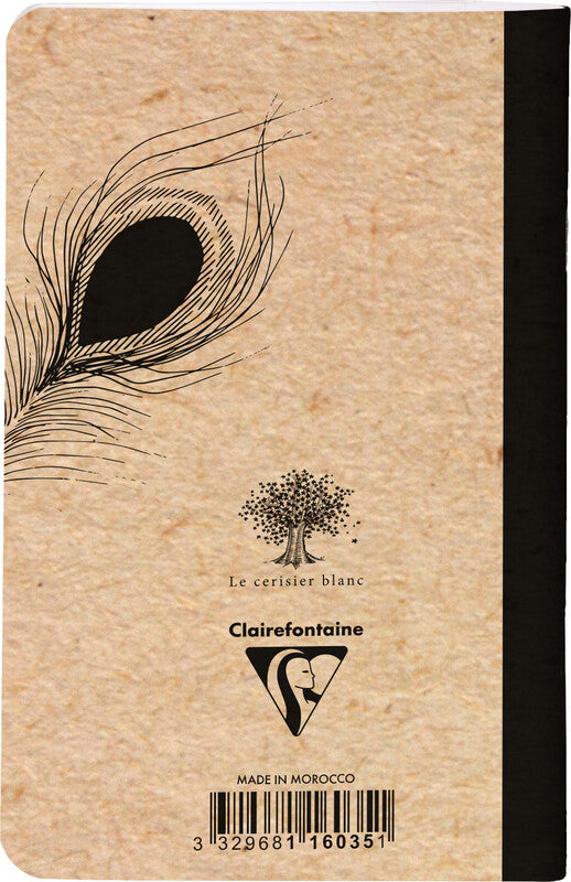 Clairefontaine Notizheft, 75 × 120 mm, blanko, Fadenheftung, 48 Seiten, 90 g/m² – Elfenbein
