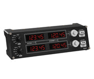 Logitech G Saitek Pro Flight Radio Panel – Joystick (Steuergerät) – USB (kabelgebunden), Schwarz, Rot, Silber