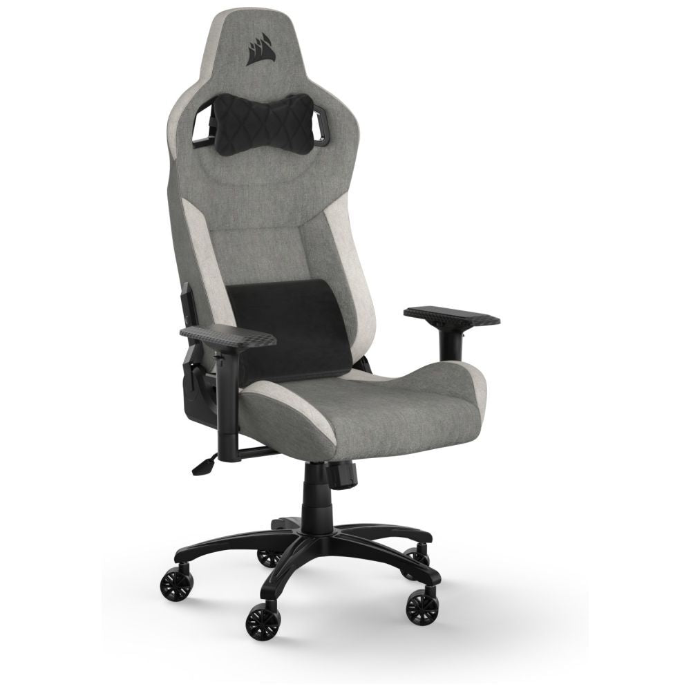 Corsair PC-Gamingstuhl T3 Rush – 120 kg, grau/weiss, Netzsitz