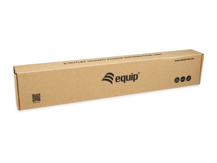 Equip 333286 Steckdosenleiste Typ F 8×, 2500 W – 1U Horizontal – IEC C14-Koppler, 1,8 m Kabel – Schwarz