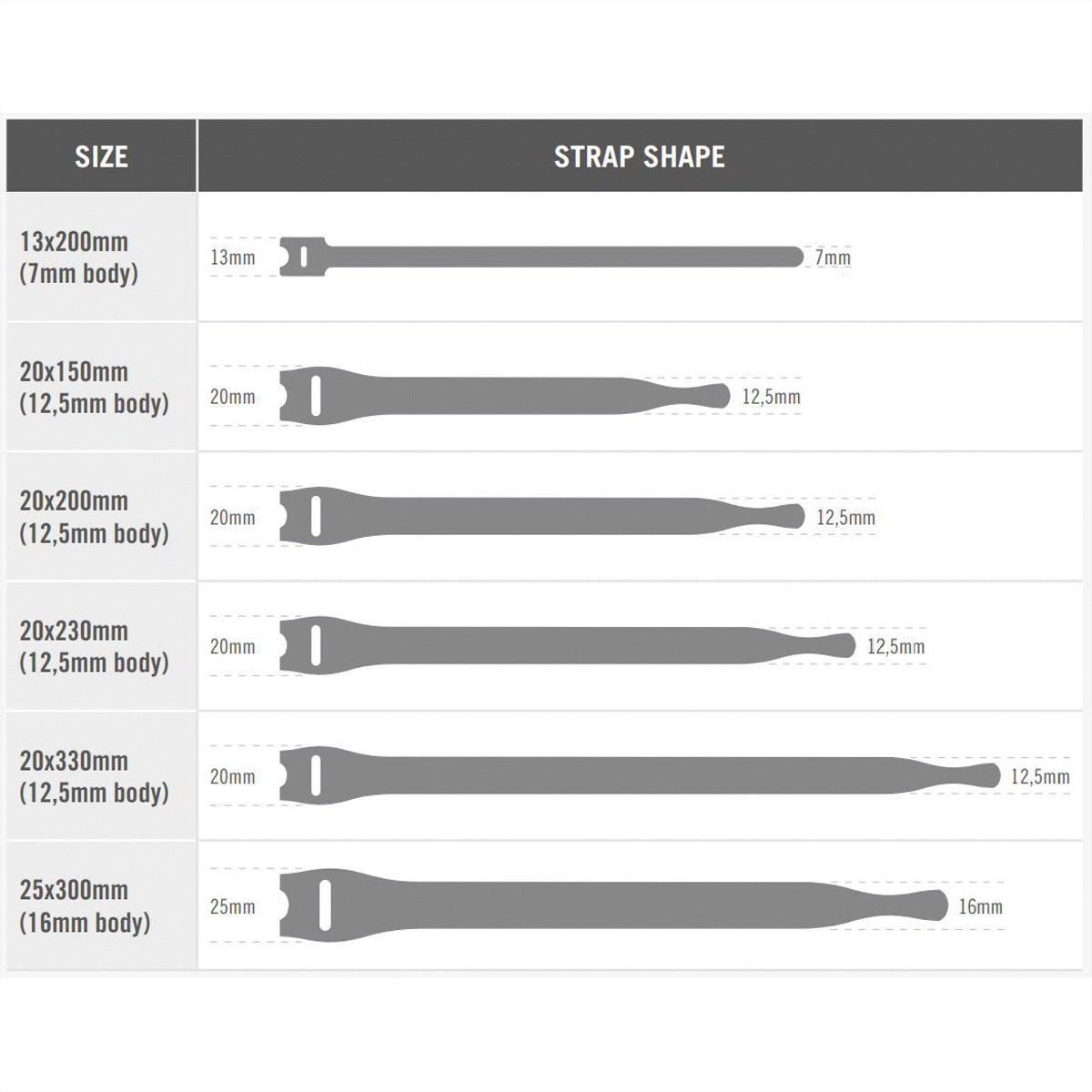 Velcro Klettkabelbinder, 20×230 mm, 100er-Pack – Grün