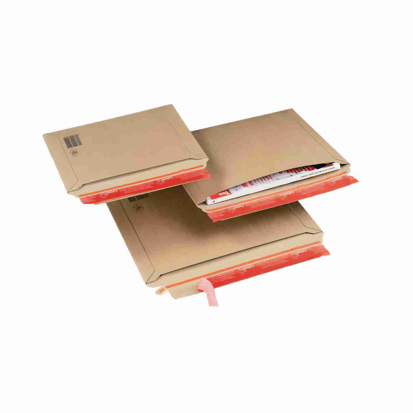 Colompac Karton-Versandtasche – 285 × 400 × 30 mm, selbstklebend, mit Aufreissperforation, braun – 1 Palette (3'200 Stk.)