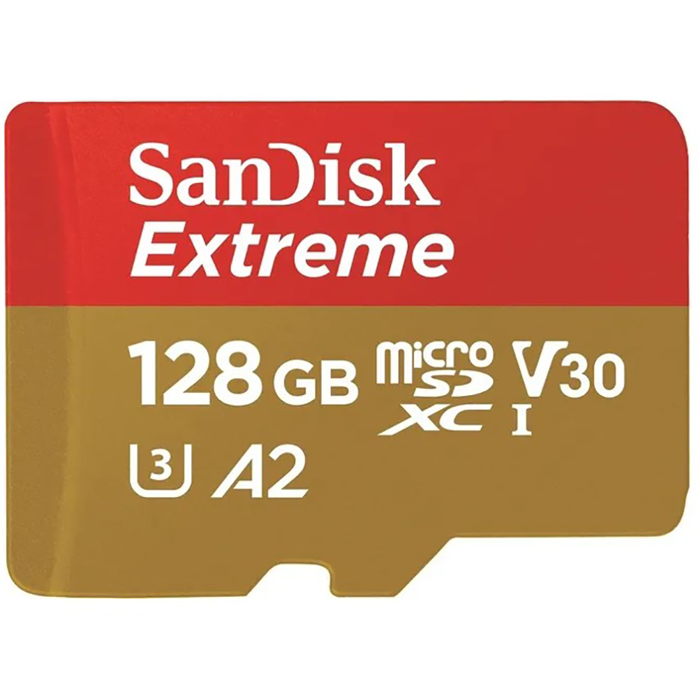SanDisk Extreme Speichergerät – 128 GB, microSDXC, für Action-Cams und Drohnen