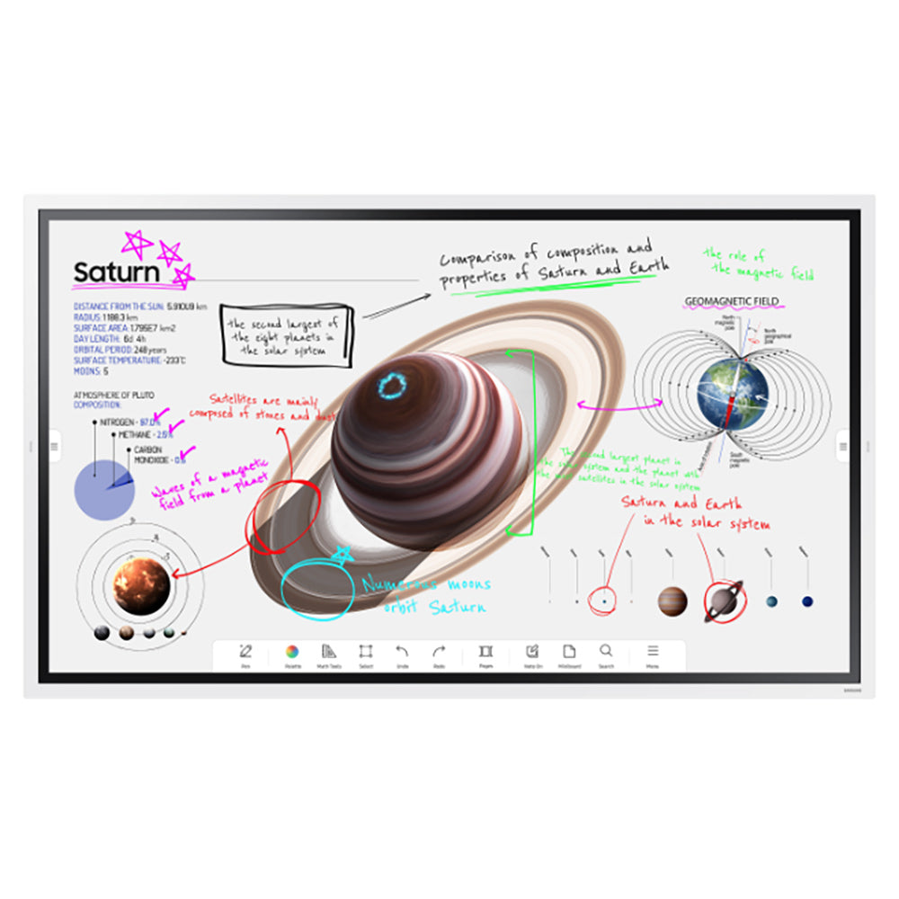 Samsung Whiteboard – 152,2 × 89,8 cm, Kunststoff-Rahmen, Wandmontage