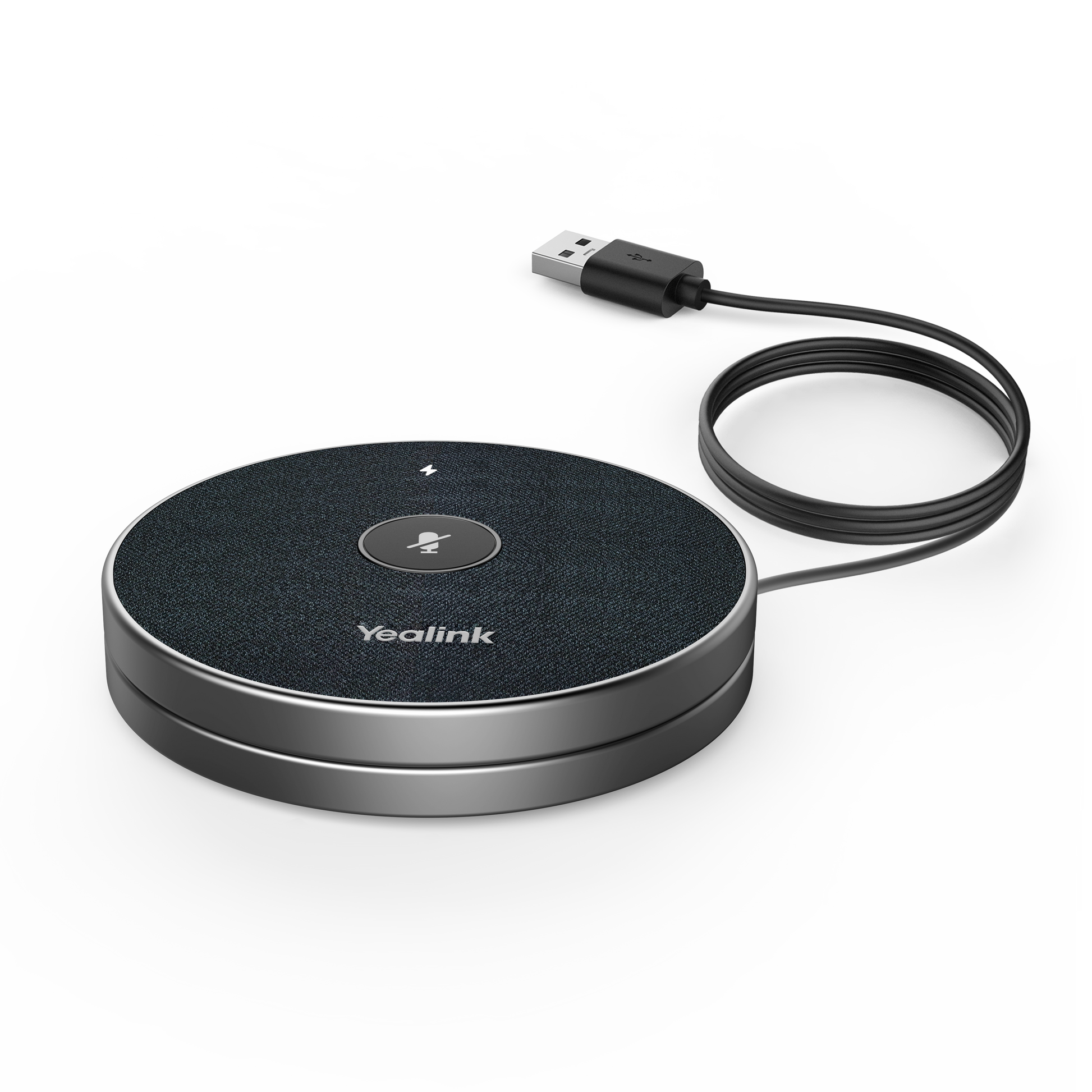 Yealink VCM36-W Paket – Konferenzmikrofon, Funk & USB, Kugel, für Microsoft & Google, schwarz