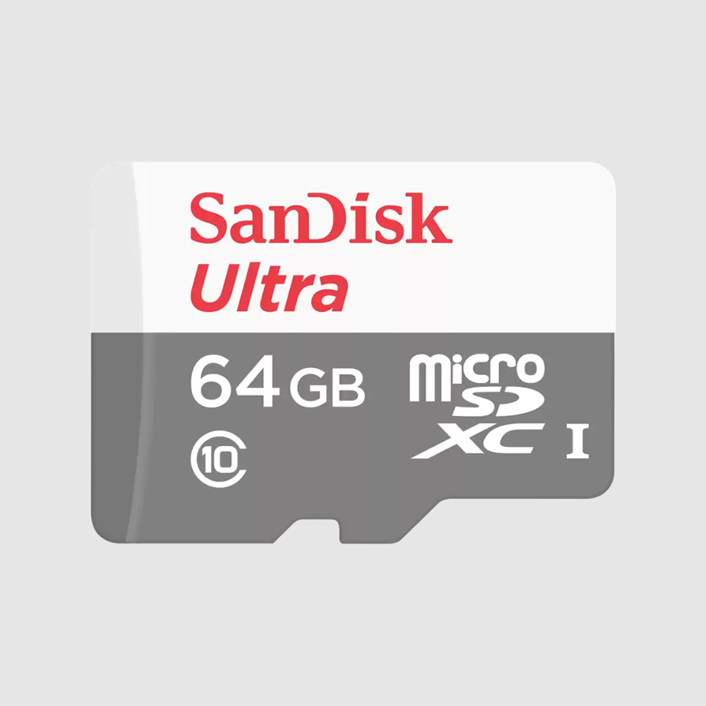 SanDisk Ultra microSDXC Speichergerät – 64 GB, UHS-I, 100 MB/s mit SD-Adapter