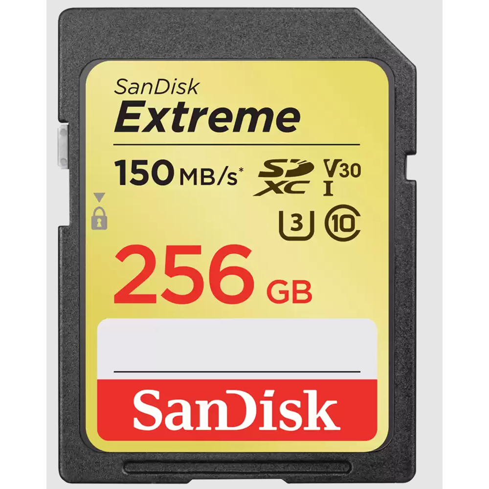 SanDisk Extreme SDSDXVV25 Speichergerät – 256 GB, SDXC, UHS-I, U3, V30