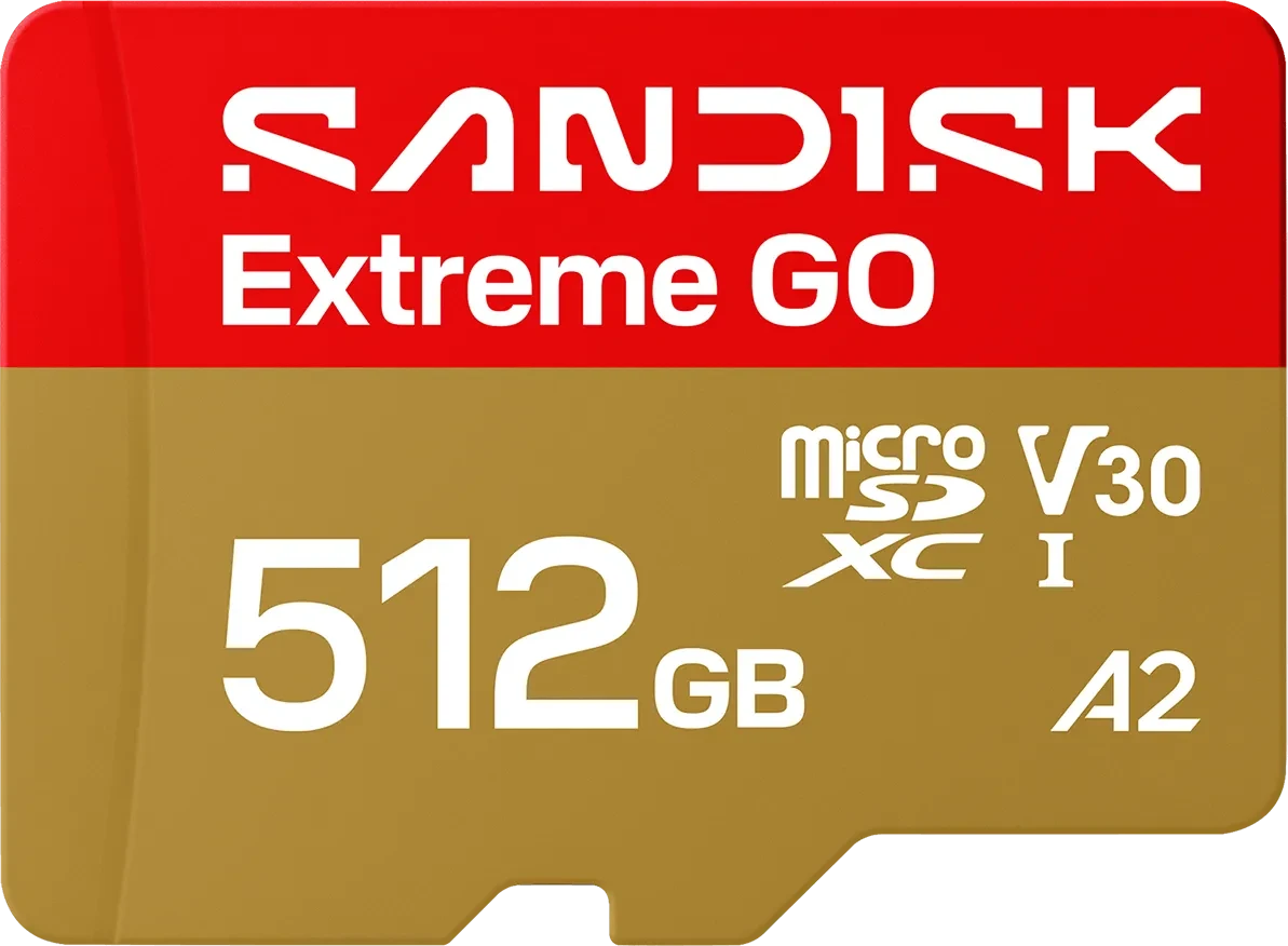 SanDisk Extreme GO microSDXC 512 GB – UHS-I, 240/160 MB/s