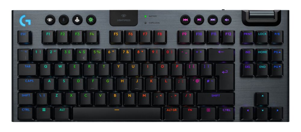 Logitech G G915 X LIGHTSPEED – Gaming-Tastatur TKL – Bluetooth & 2,4 GHz (USB-A-Empfänger) – QWERTZ (CH) – RGB