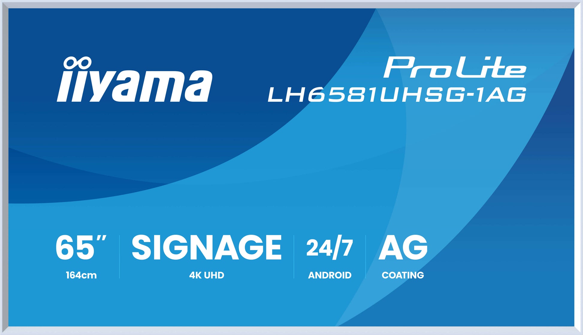 iiyama Gallery Line – Signage-Display, 65", Ultra HD 4K, 500 cd/m², abnehmbarer weisser Rahmen