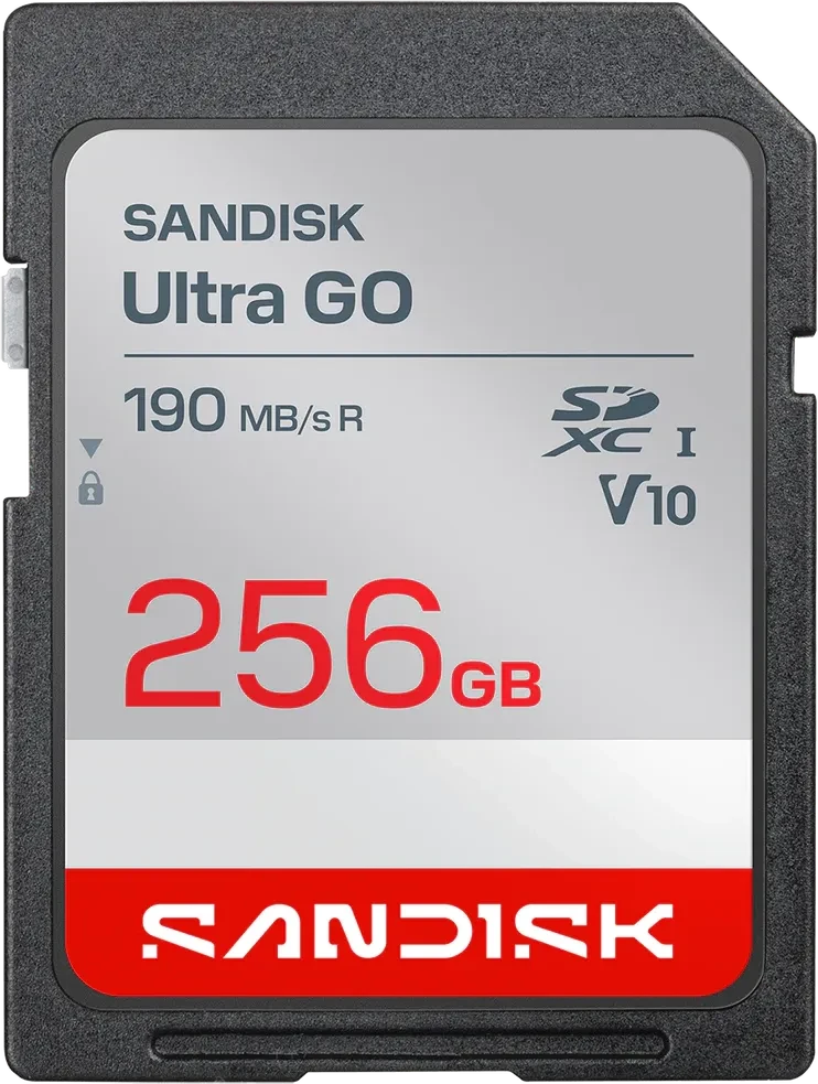 SanDisk Ultra GO SDXC 256 GB – UHS-I, Klasse 10, U1, V10, 190 MB/s Lesen