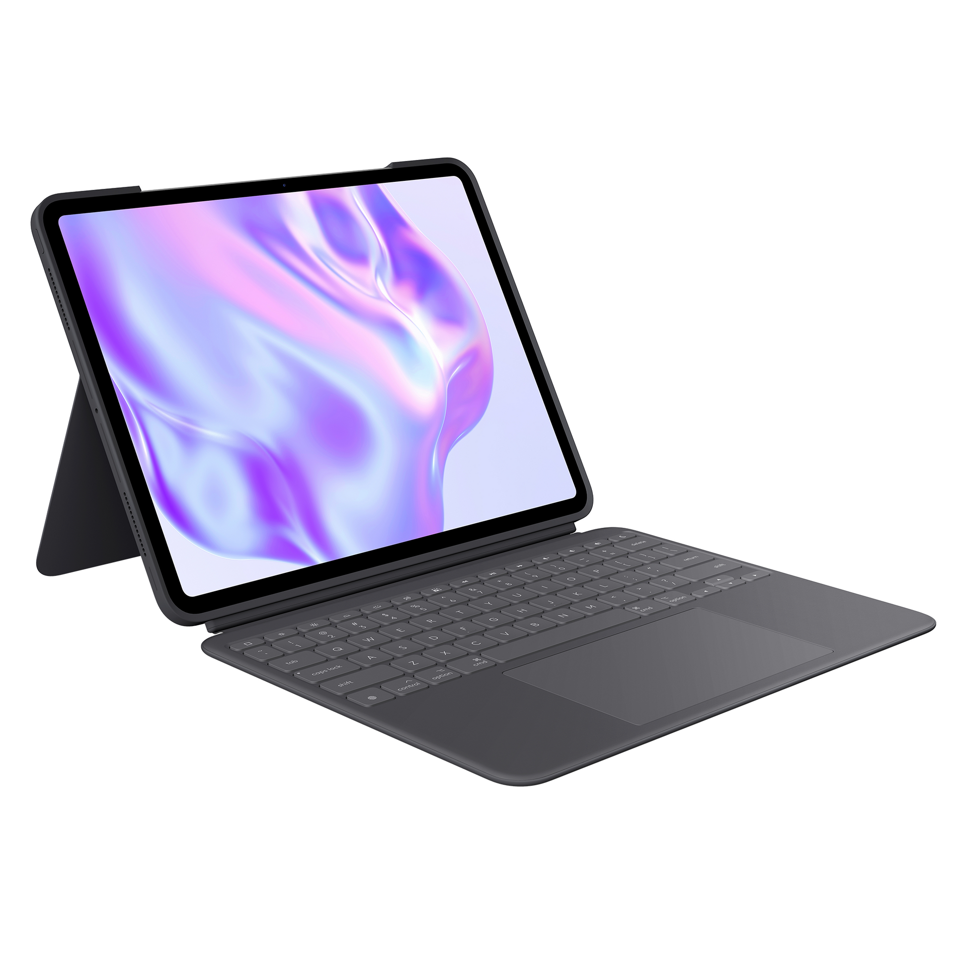 Logitech COMBO TOUCH – Tastatur, CH-Layout (DE-CH), mit Touchpad, Grau – für iPad Pro 13" (M4)