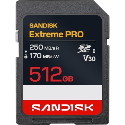SanDisk Extreme Pro SDXC 512 GB – UHS-I, 250/170 MB/s