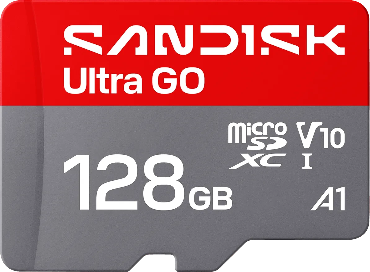 SanDisk Ultra GO microSDXC 128 GB – UHS-I, Klasse 10, U1, V10, A1, 190 MB/s Lesen