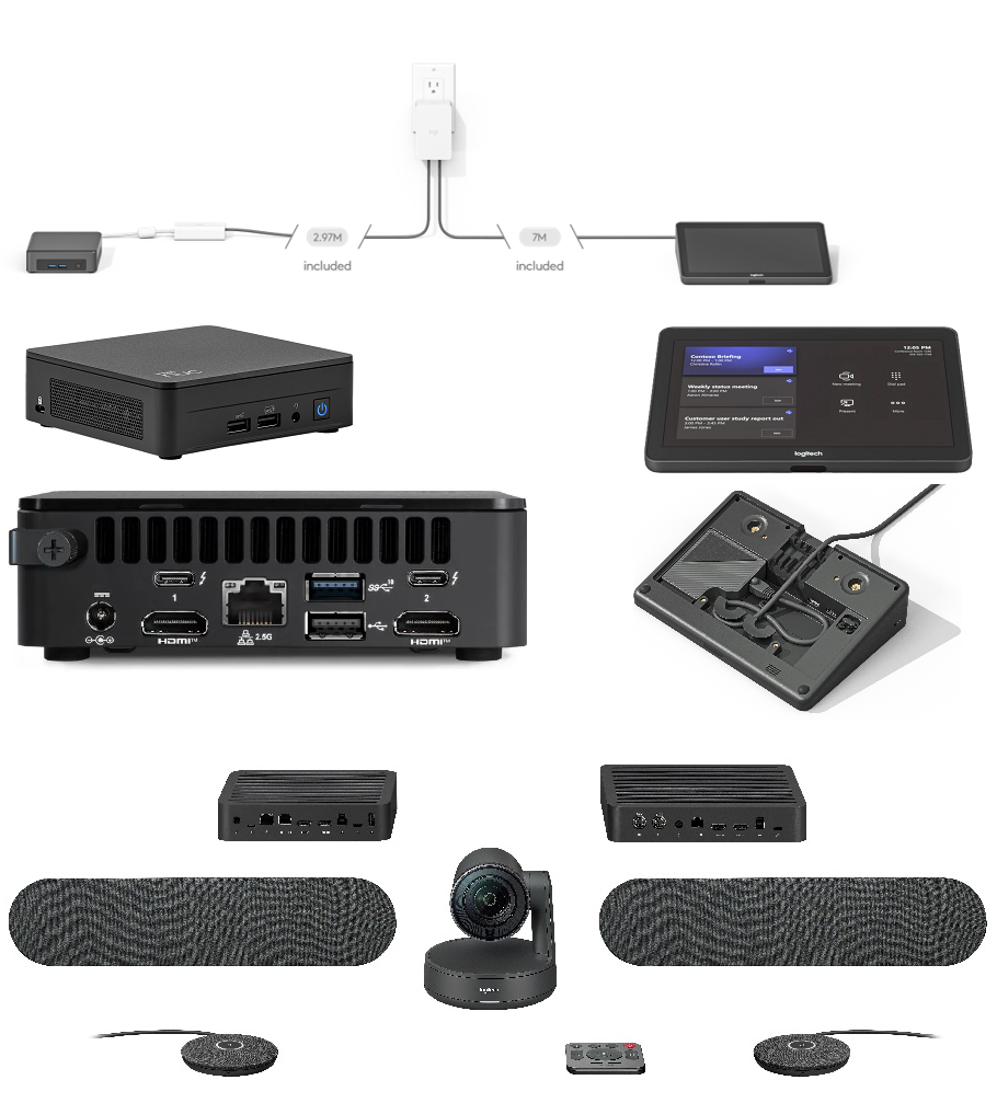 Logitech Tap Large Room Zoom: Rally Plus Asus NUC – Konferenzraum-System