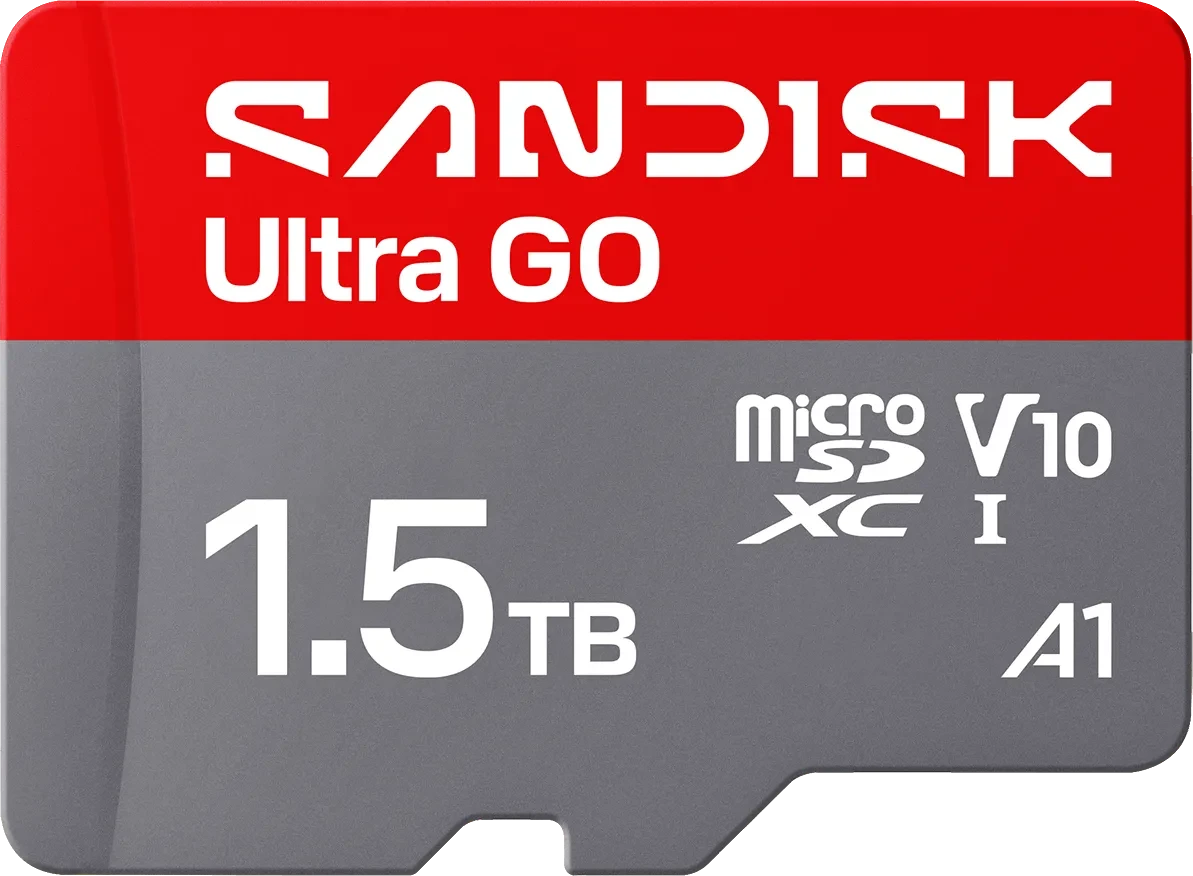 SanDisk Ultra GO microSDXC 1,5 TB – UHS-I, Klasse 10, U1, V10, A1, 190 MB/s Lesen