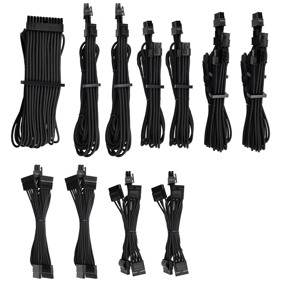 Corsair CP-8920222 DC Stromkabel – Schwarz, für Corsair HX- und RM-Netzteile