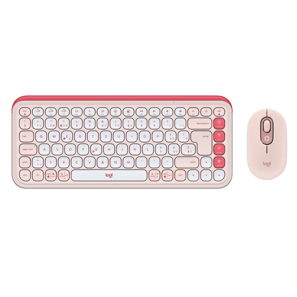 Logitech POP Icon Combo – Tastatur, US-Layout (EN), Rosa