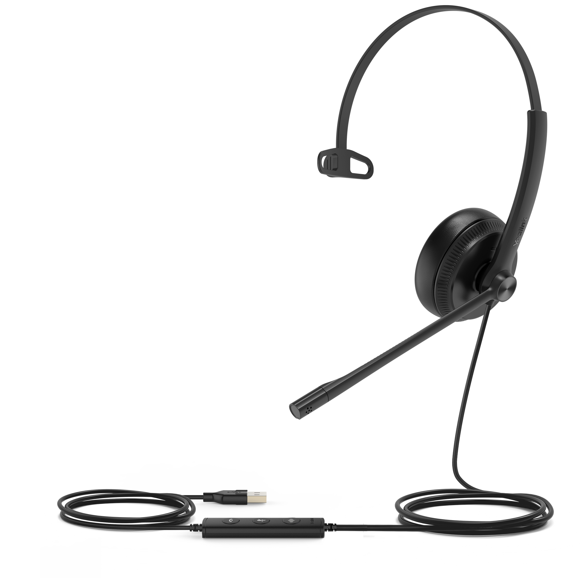 Yealink UH34 Lite Mono UC – Mono Headset – USB‑A – Stummschaltung, Rauschunterdrückung – Schwarz – für PC/Mac