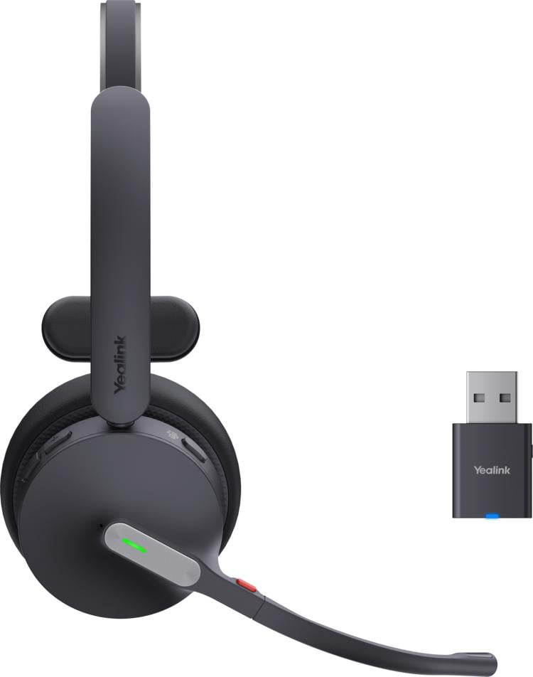 Yealink WH64 – Mono Headset – DECT/Bluetooth – Schwarz – für Microsoft Teams – bis 26 h