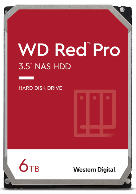 Western Digital Red Pro 6 TB – 3,5" SATA, 7200 U/min, 256 MB Cache, NAS