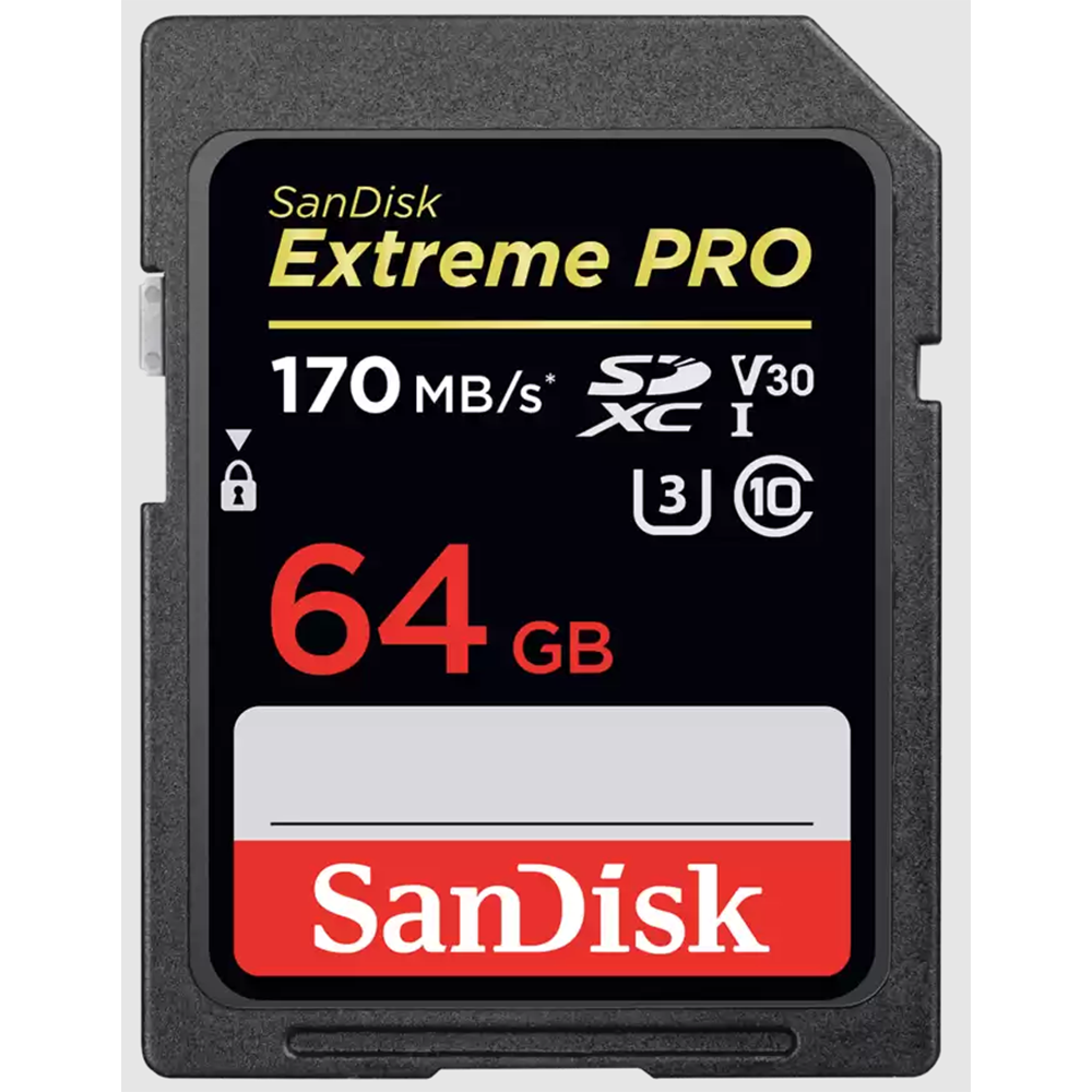 SanDisk Extreme Pro Speichergerät – 64 GB, SDXC UHS-I, 200/90 MB/s (lesen/schreiben; Klasse 10)