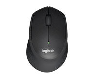 Logitech M330 Silent Plus Maus – kabellos, 2,4 GHz, Silent-Tasten, schwarz